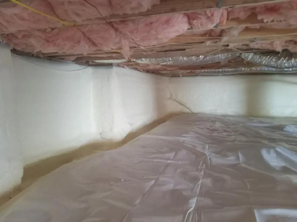 Crawl space encapsulation with closed-cell spray foam for Spray Foam Roofing in Largo